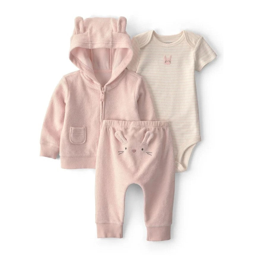 Carter's Kız Bebek Hırkalı 3'lü Set Pembe