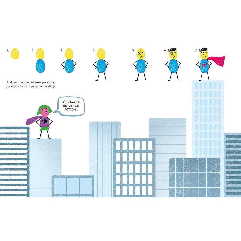 Usborne Fingerprint Activities Superheroes - Kitap - Görsel 5