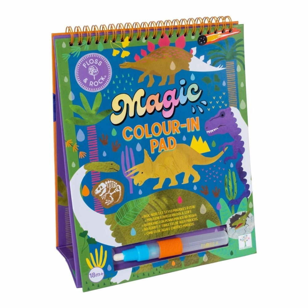 Floss & Rock  Renk Değiştiren Water Magic Boyama Kitabı - Dino