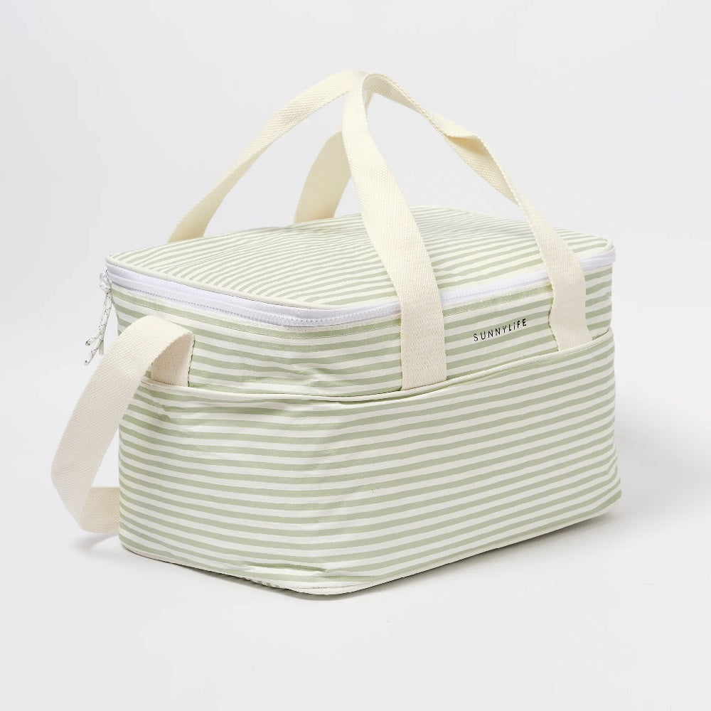 Sunnylife Hafif Soğutucu Çanta -Palma Sage Stripe