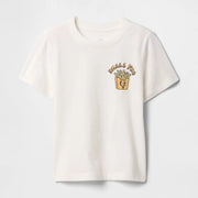 GAP Erkek Bebek Grafikli Kısa Kol T-shirt Ekru