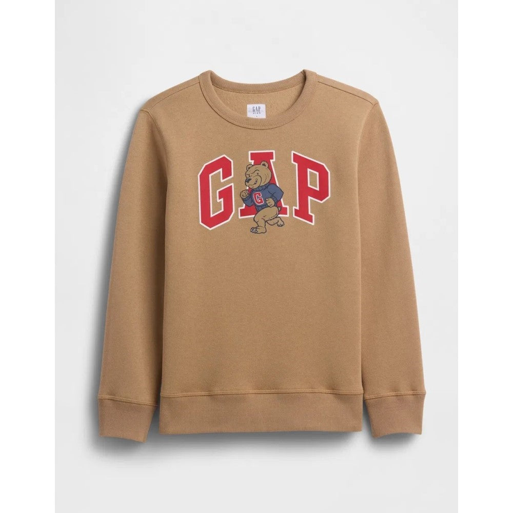 GAP Erkek Çocuk Logolu Sweatshirt Kahverengi