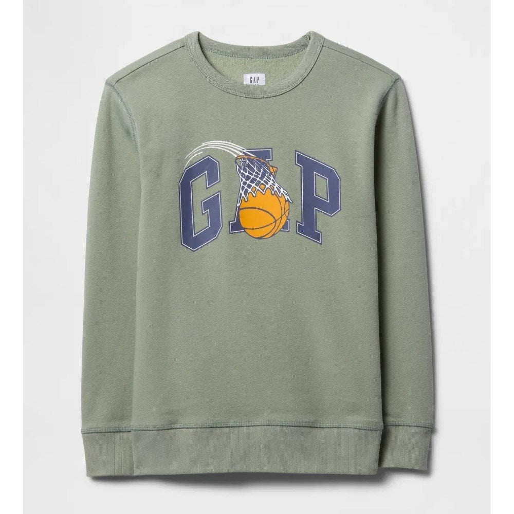 GAP Erkek Çocuk Logolu Sweatshirt Sarı