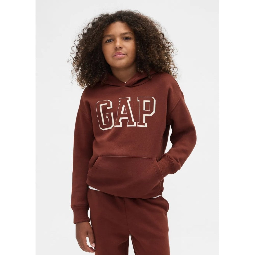 GAP Erkek Çocuk Relaxed Logolu Sweatshirt Kahverengi