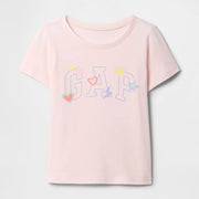 GAP Kız Bebek Grafikli Kısa Kol T-shirt Pembe