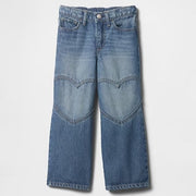 GAP Kız Bebek Kalp Desenli Denim Pantolon Mavi