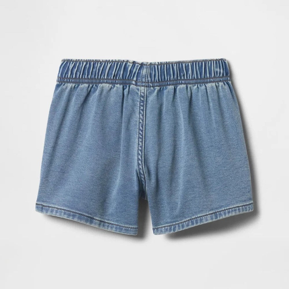 GAP Kız Çocuk High Rise Pull-On Jean Şort Mavi