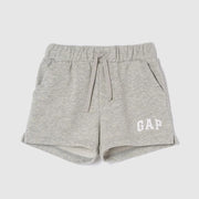 GAP Logo Kız Bebek Fransız Havlu Kumaş Pull-On Şort Gri
