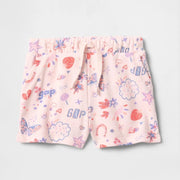 GAP Logo Kız Bebek Havlu Kumaş Pull-On Şort Pembe