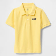 GAP Logolu Erkek Bebek Polo Yaka Kısa Kol T-shirt Sarı