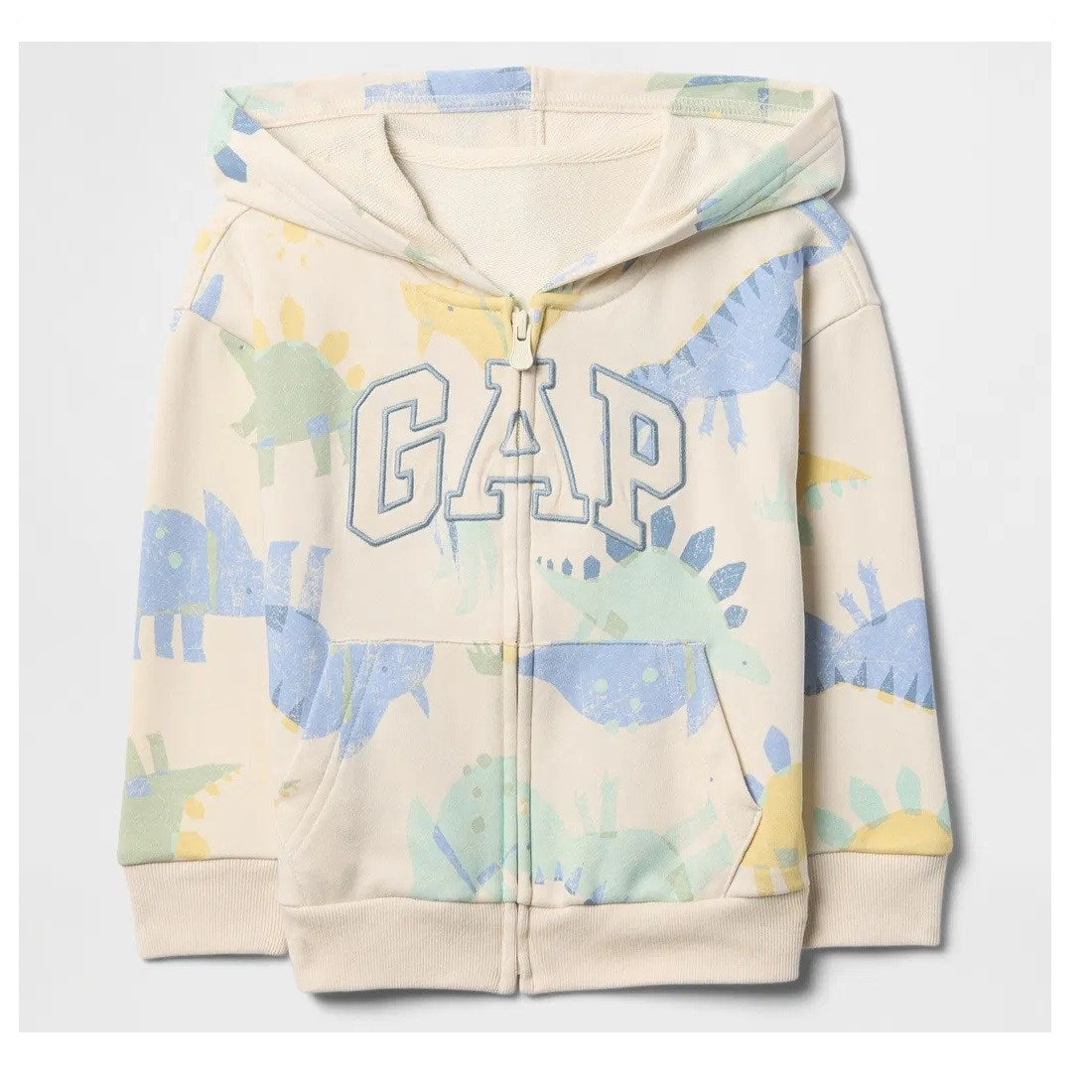 GAP Logolu Erkek Bebek Relaxed Fermuarlı Havlu Kumaş S-Shirt Ceket Bej