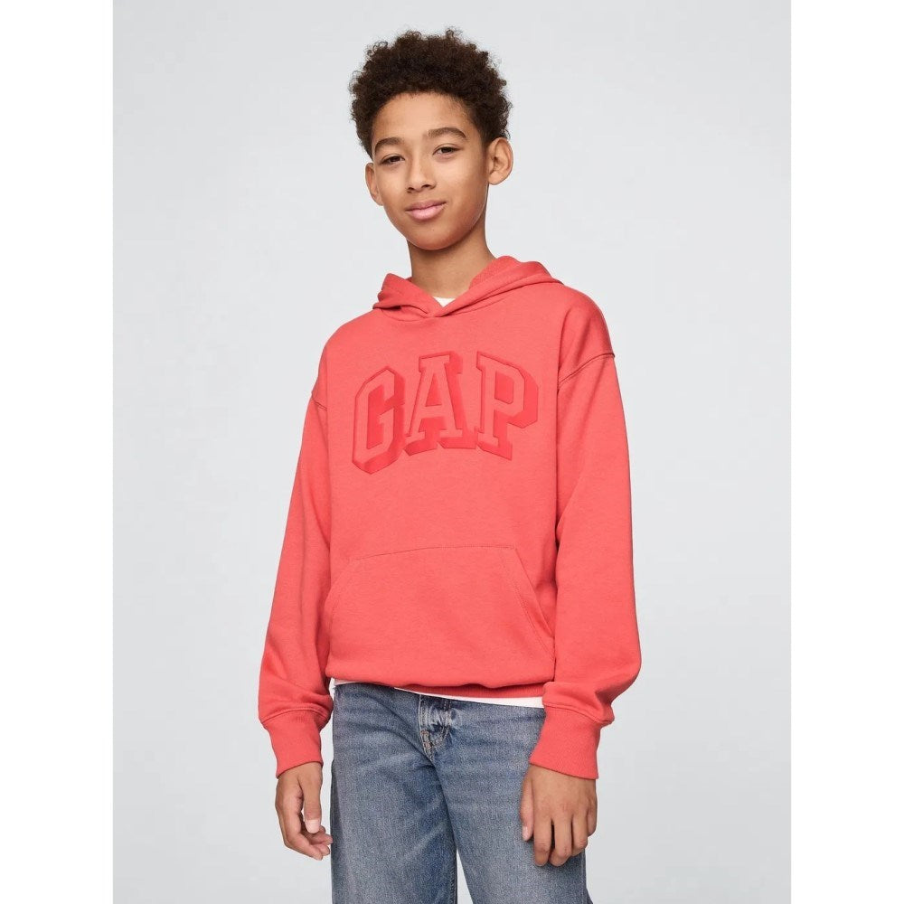 GAP Logolu Erkek Bebek Relaxed Havlu Kumaş S-Shirt Nar Çiçeği