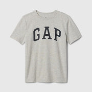GAP Logolu Erkek Çocuk Kısa Kol T-shirt Gri
