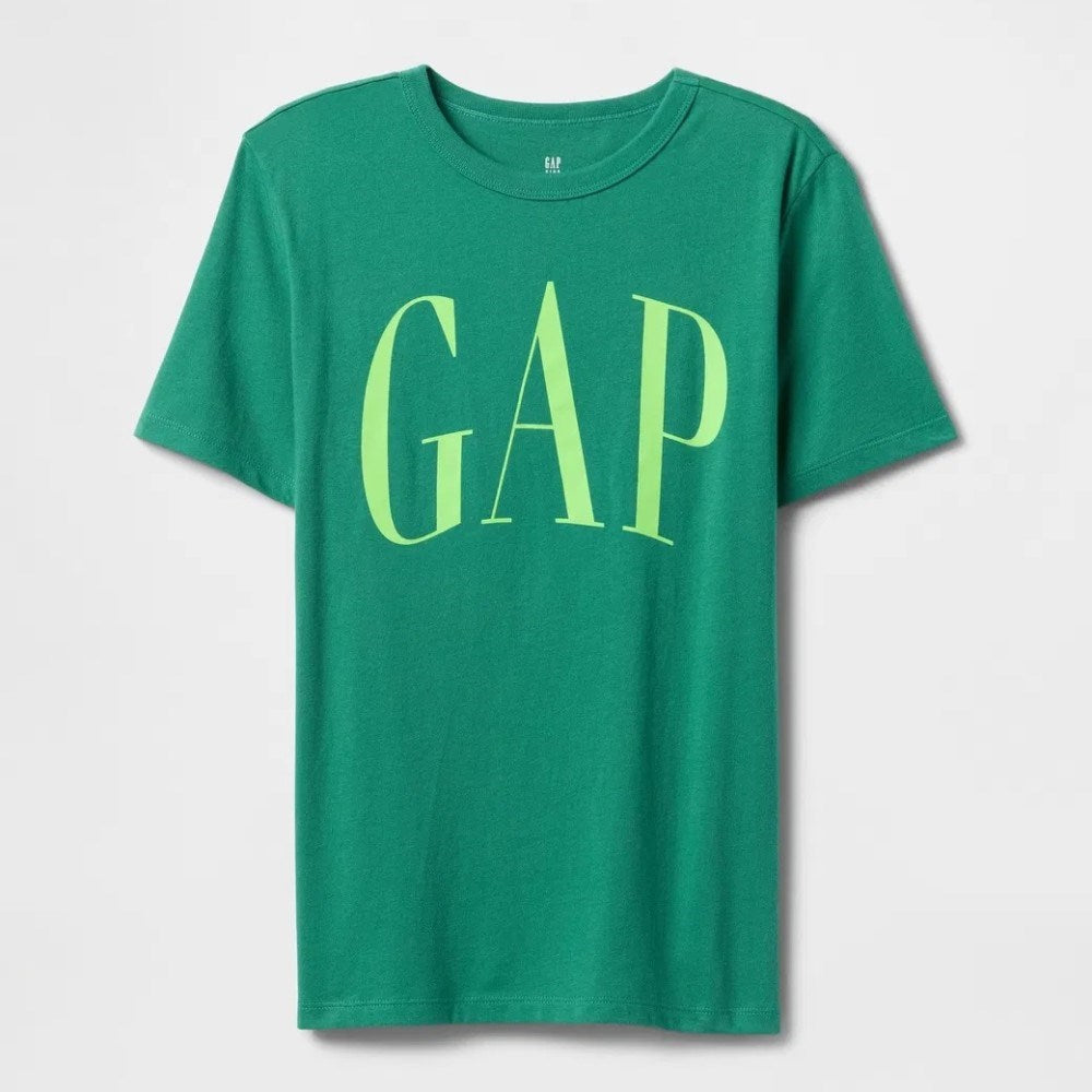 GAP Logolu Erkek Çocuk T-shirt Yeşil