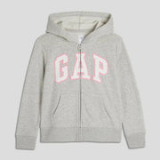 GAP Logolu Kız Bebek Relaxed Fermuarlı S-Shirt Ceket Gri