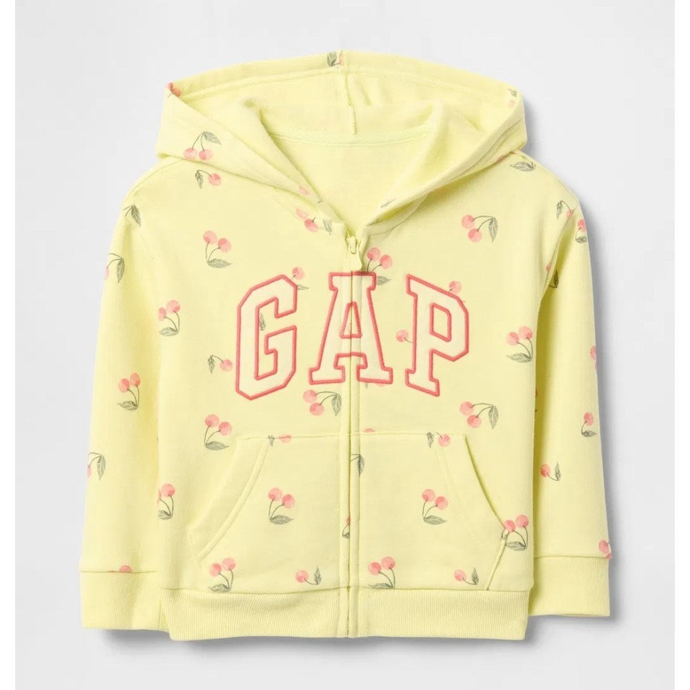 GAP Logolu Kız Bebek Relaxed Fermuarlı S-Shirt Ceket Sarı