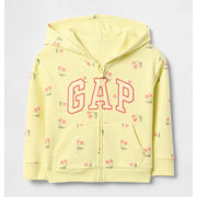 GAP Logolu Kız Bebek Relaxed Fermuarlı S-Shirt Ceket Sarı