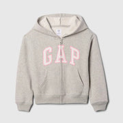 GAP Logolu Kız Çocuk Fermuarlı S-shirt Ceket Gri
