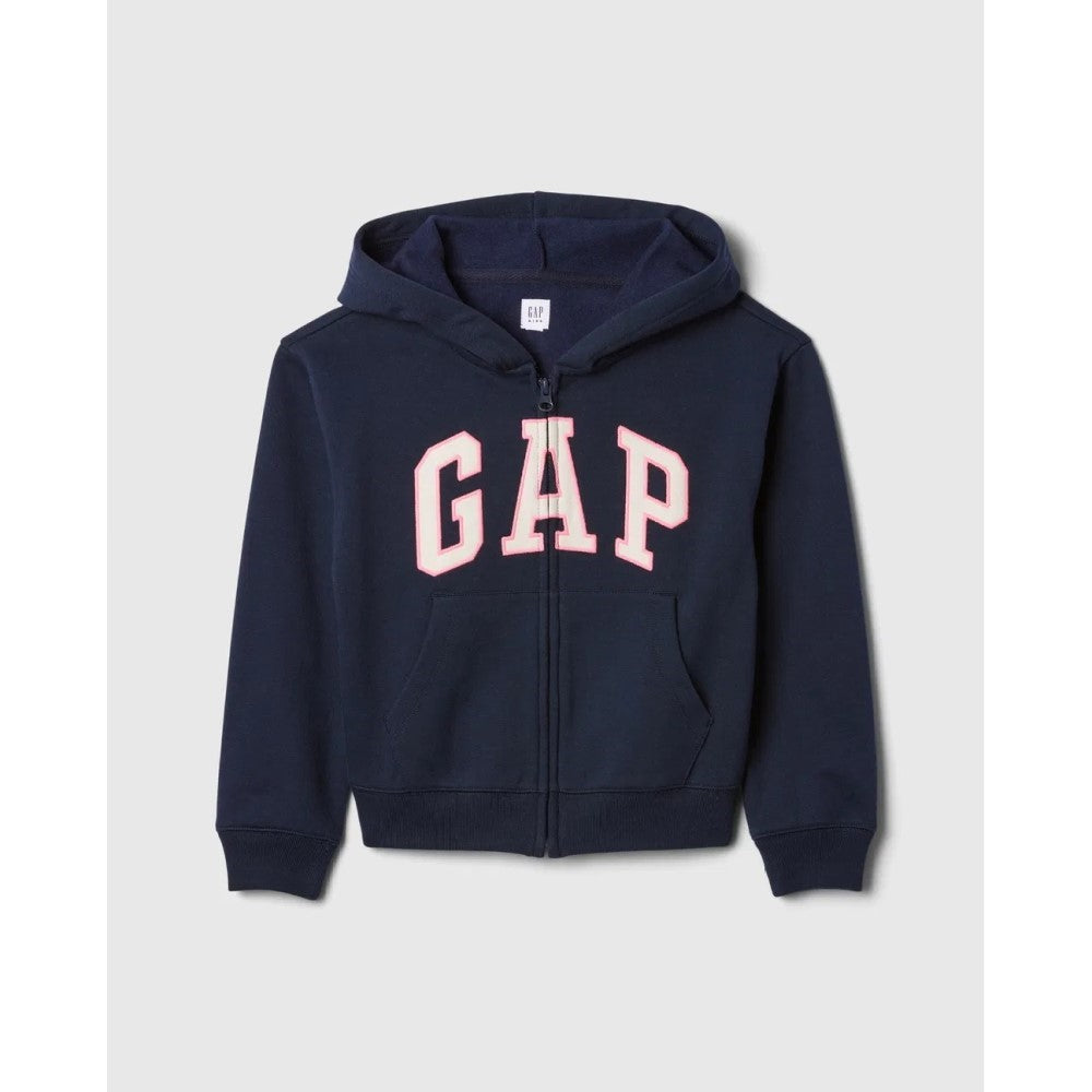 GAP Logolu Kız Çocuk Fermuarlı S-shirt Ceket Lacivert