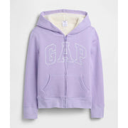 GAP Logolu Kız Çocuk Şardonlu Fermuarlı S-shirt Ceket Mor