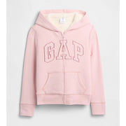 GAP Logolu Kız Çocuk Şardonlu Fermuarlı S-shirt Ceket Pembe