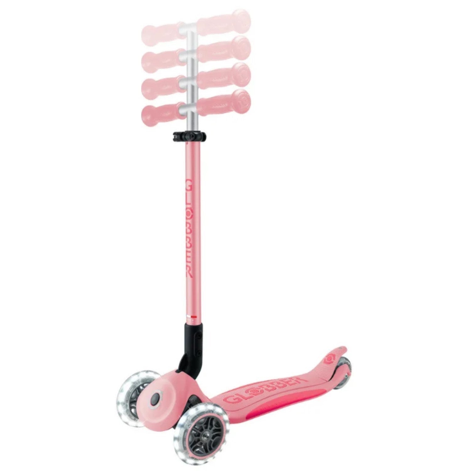 Globber Elite Deluxe Işıklı Scooter- Pastel Pembe
