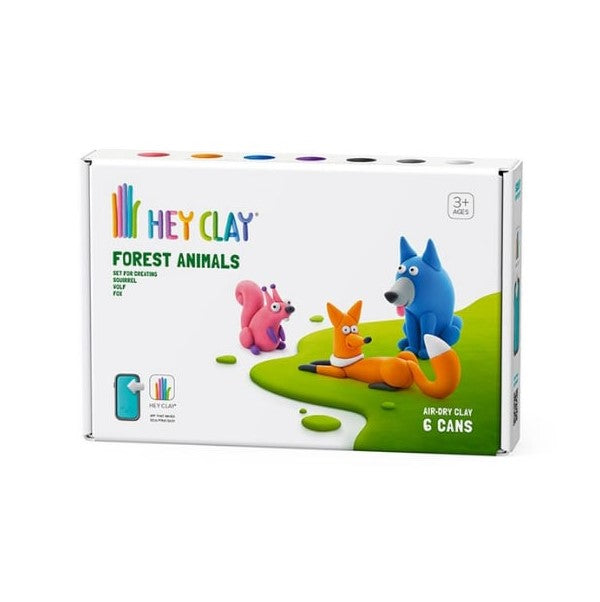 Hey Clay Yaratıcı Kil Seti - Wolf, Fox, Squirrel
