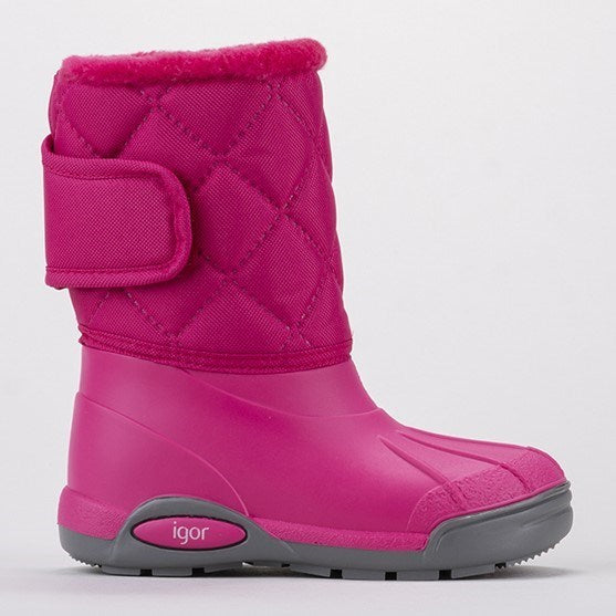 İgor Çocuk İçi  Kürklü Yağmur Botu Topo Ski Nylon Fuşya Fuşya