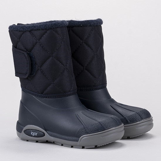 İgor Çocuk İçi  Kürklü Yağmur Botu Topo Ski Nylon Navy Lacivert