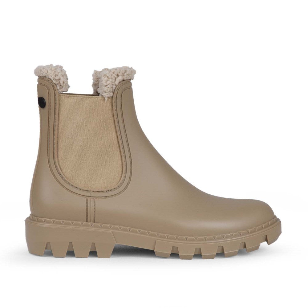İgor Kışlık İçi Kürklü  Kadın Yağmur Botu Rock Borregeito - Beige Bej