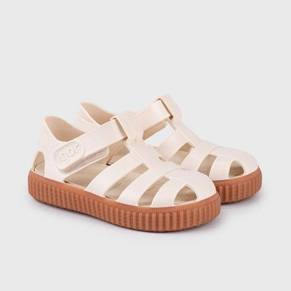 İgor Yazlık Çocuk Sandaleti Nico Caramelo – Ivory Krem