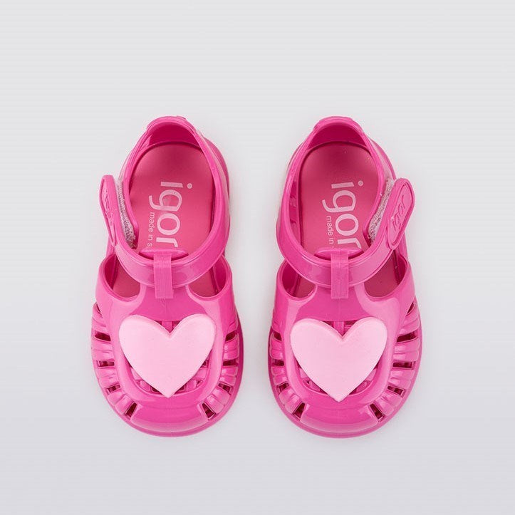 igor Yazlık Çocuk Sandaleti Tobby Gloss Love - Fuchsia Fuşya
