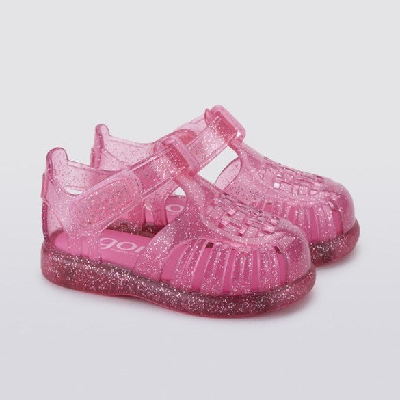 İgor Yazlık Çocuk Sandaleti Tobby Gloss Transparante- Fuchsia Glitter Pembe