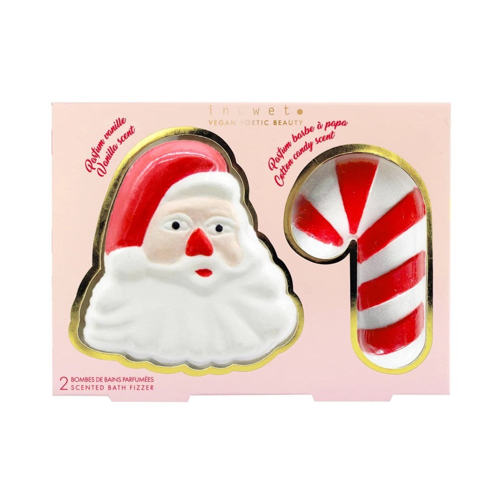 Inuwet Noel Baba ve Baston Şeker 2li Banyo Bombası Seti