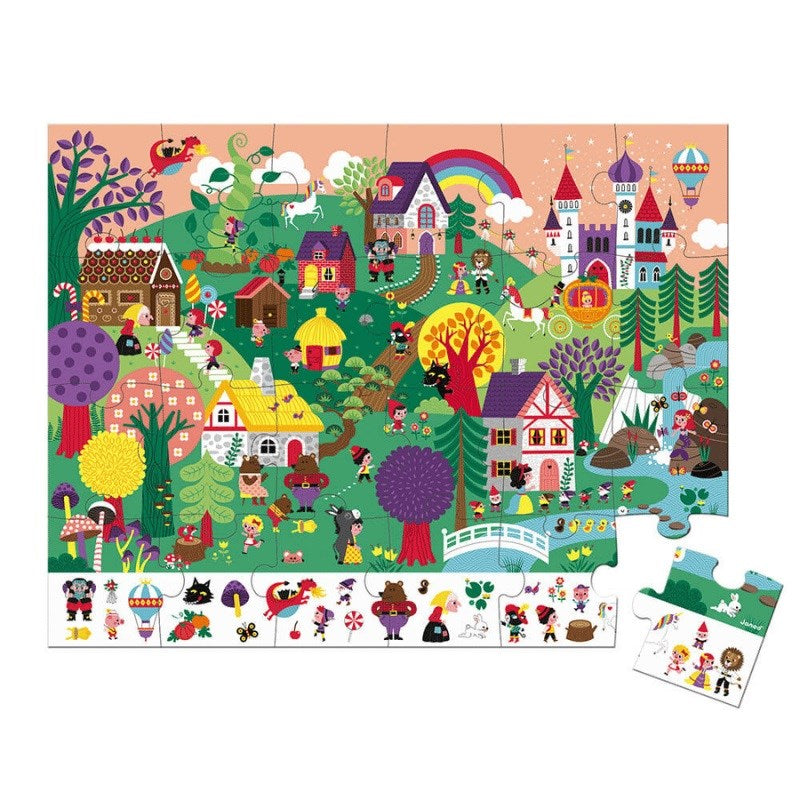 Janod 24 Parça Çantalı Puzzle - Masal