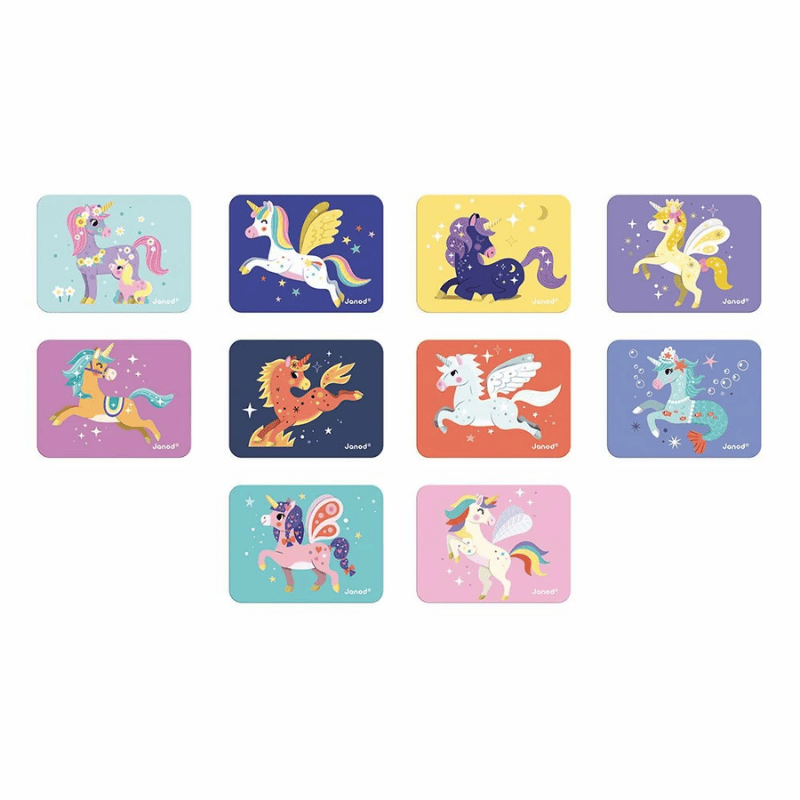 Janod Mıknatıslı Oyun Kitabı - Unicornlar