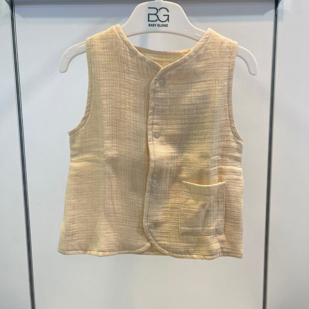 Joys Polo Bebek Müslin Yelek Bej