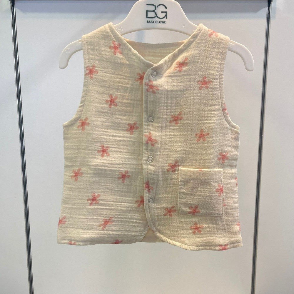 Joys Polo Bebek Müslin Yelek Ekru