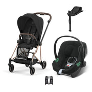 Cybex Mios Travel Sistem | Rosegold Sephia Black & Aton B2 Bazalı Volcano Black