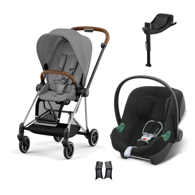 Cybex Mios Travel Sistem | Chrome Brown Mirage Grey & Aton B2 Bazalı Volcano Black