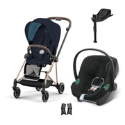 Cybex Mios Travel Sistem | Rosegold Midnight Blue & Aton B2 Bazalı Volcano Black