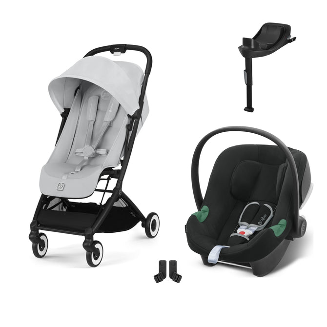 Cybex Orfeo Travel Sistem | Black Fog Grey & Aton B2 Bazalı Volcano Black