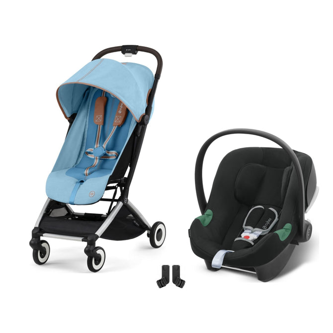 Cybex Orfeo Travel Sistem | Silver Beach Blue & Aton Volcano Black