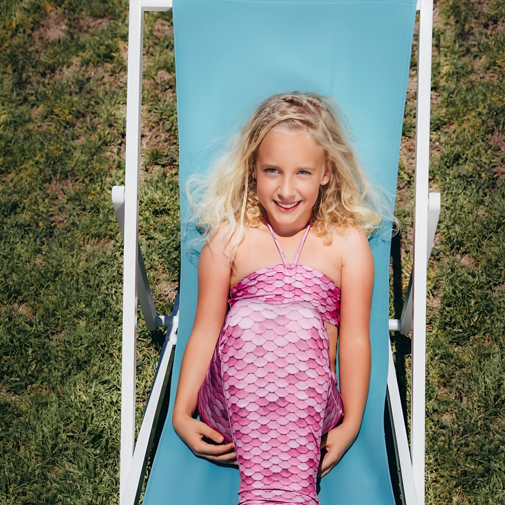 Kuaki Mermaids Deniz Kızı 4'lü Takım Bikini Kostüm Seti Princess Pembe