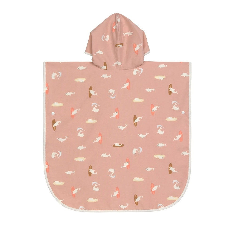Lassig Dolphin UV Korumalı Plaj Çocuk Panço Peach Pembe
