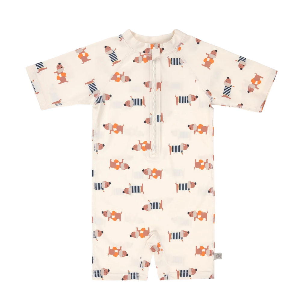 Lassig UV Korumalı Mayo Beach Dog Orange Dark Sea Ekru