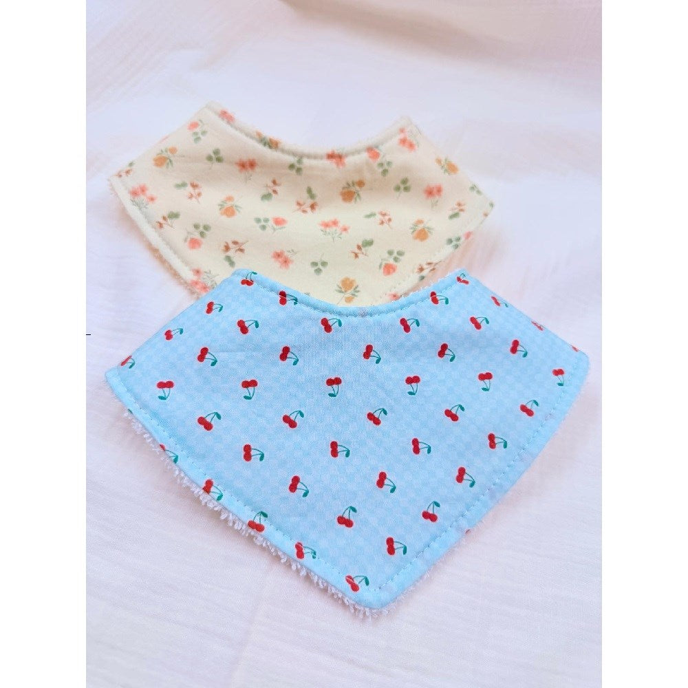 Le Petit Dodo Su Geçirmez Fular+Salya  Önlük 2'li Set Cherry-Bonnie