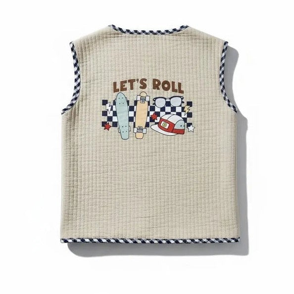 Miela Kids Kapitone Yelek – Let's Roll Bej