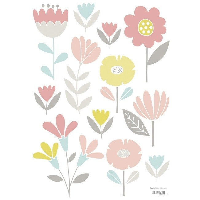 Lilipinso Bebek Odası Çıkartma Çiçek Kız 30x42 cm STD