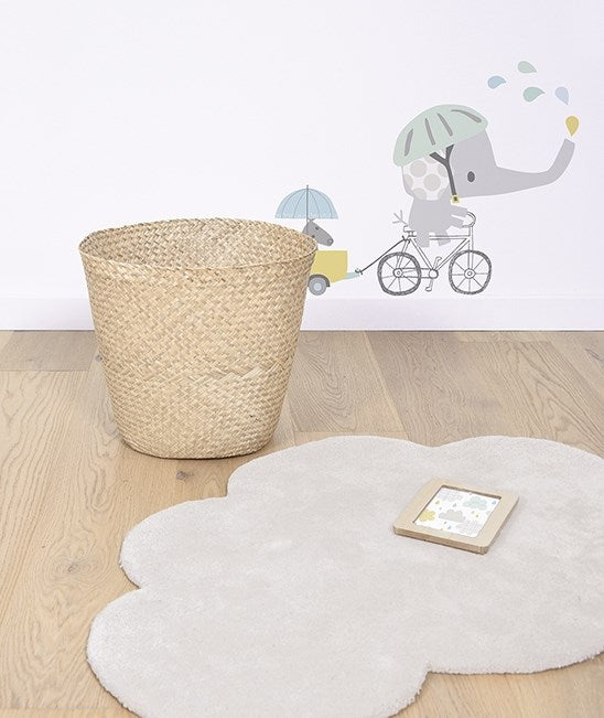 Lilipinso Bebek Odası Çıkartmalar XL Fil ile Bisiklet STD